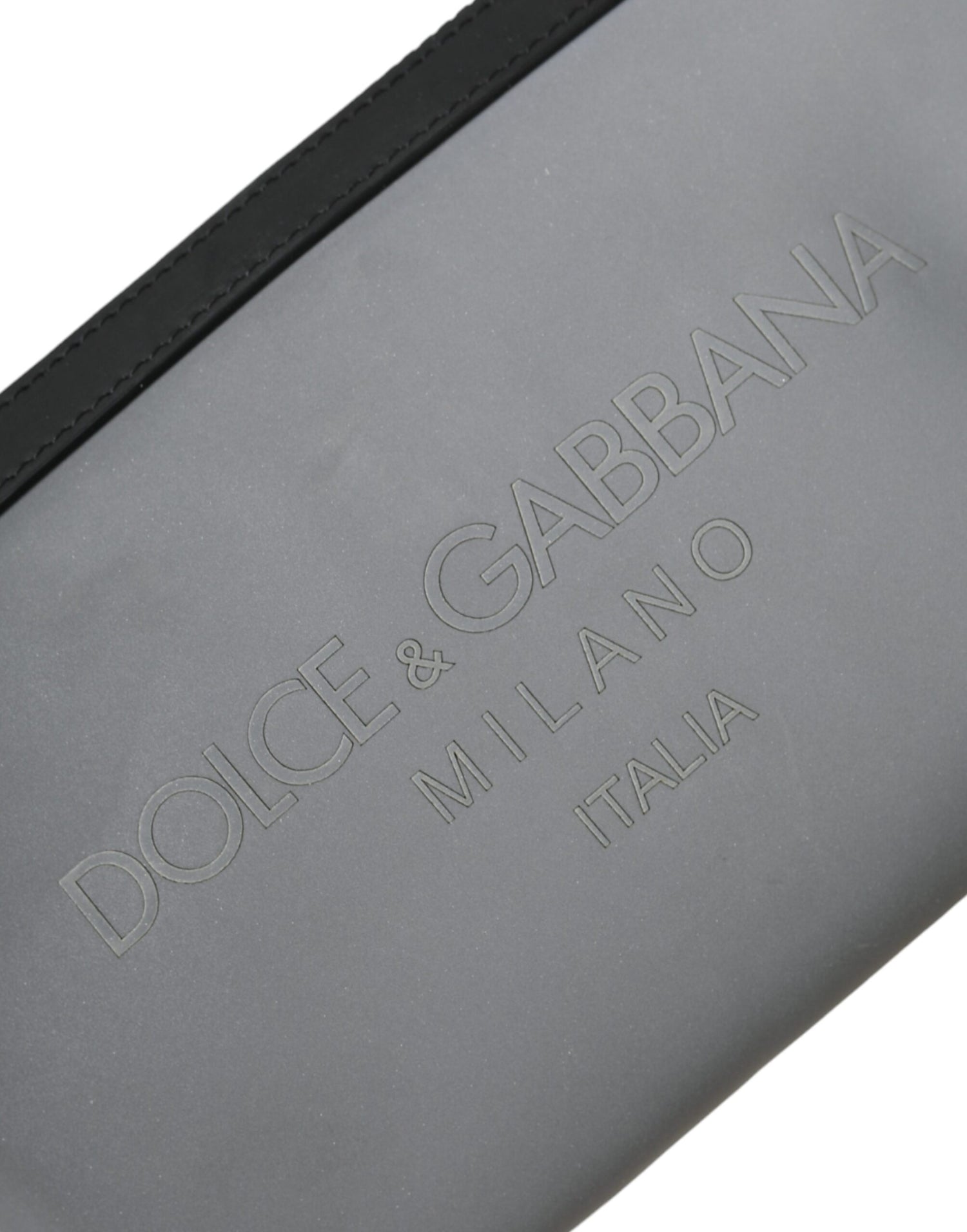 Dolce &amp; Gabbana Gray Neoprene Logo Zip Waist Fanny Pack Belt Pouch Bag