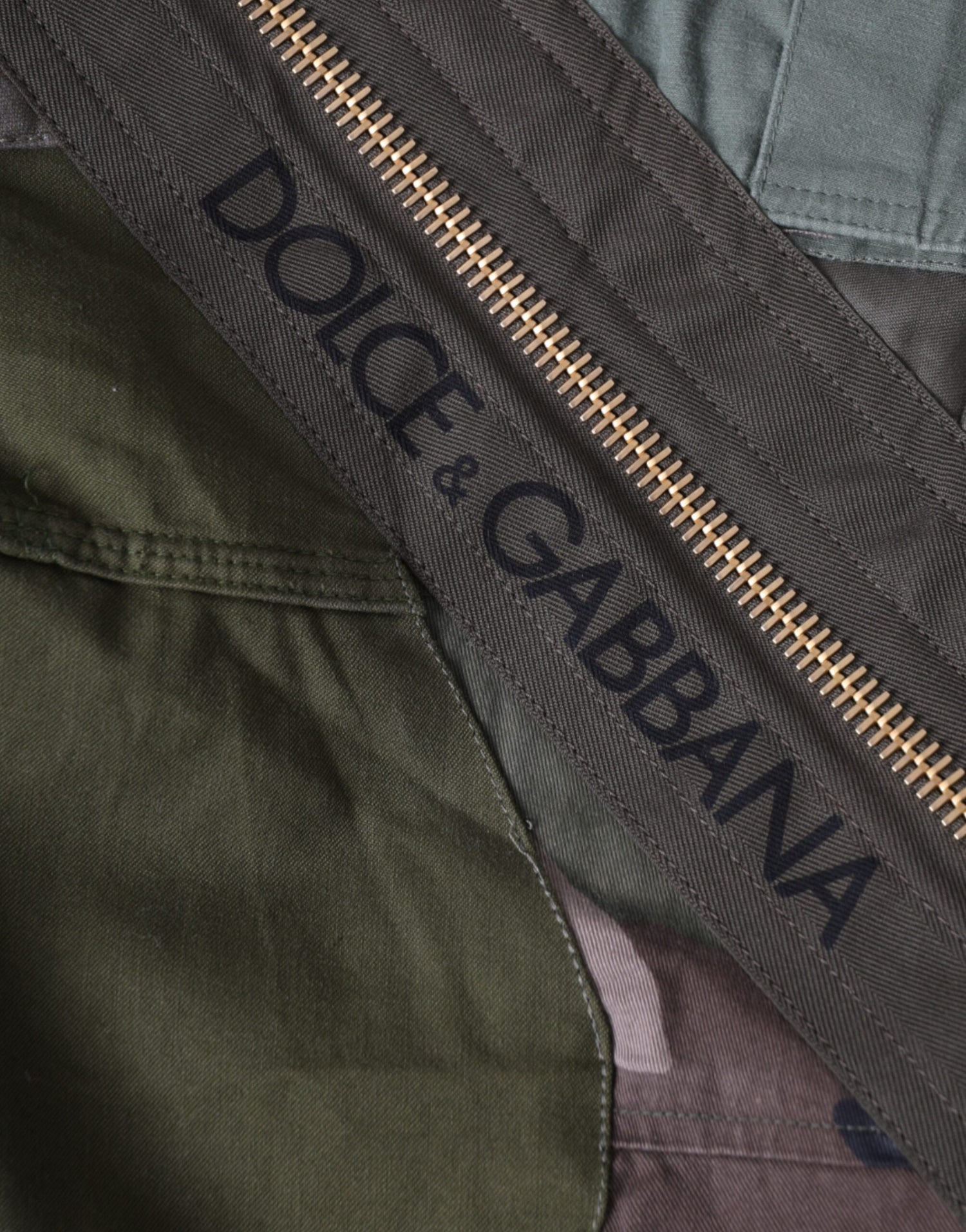 Dolce &amp; Gabbana Military Green Patchwork Rucksack Backpack Bag