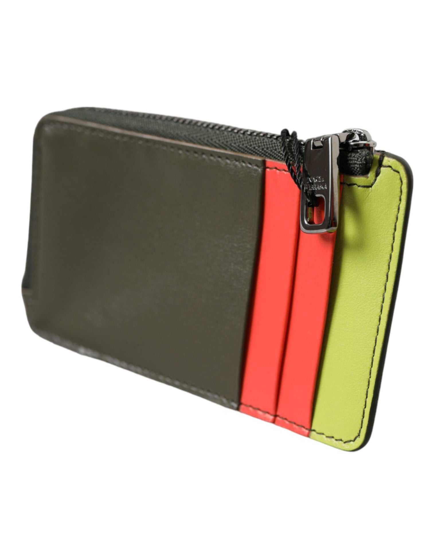 Dolce &amp; Gabbana Multicolor Calfskin Leather Logo Card Holder Wallet