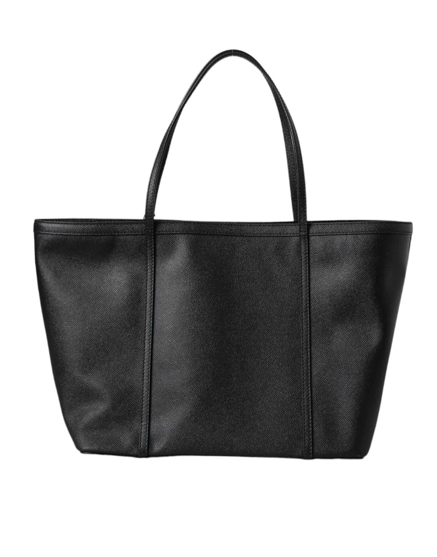 Dolce &amp; Gabbana Black Leather Miss Escape Shopping Tote Women Bag