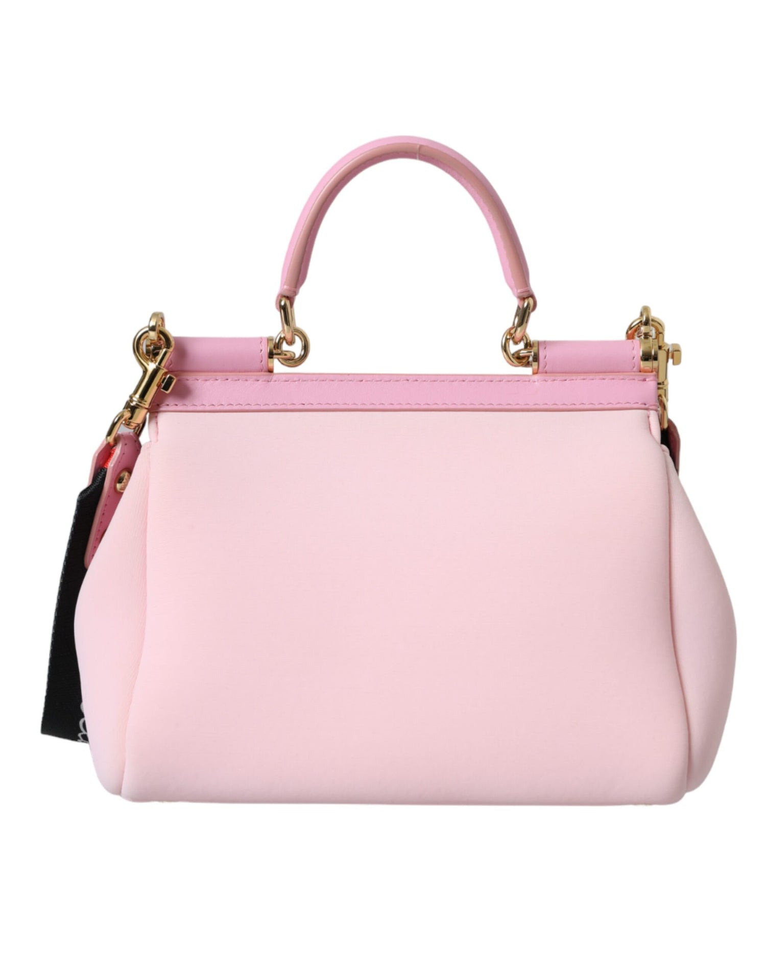 Dolce &amp; Gabbana Pink SICILY Neoprene Top Handle Shoulder Satchel Bag