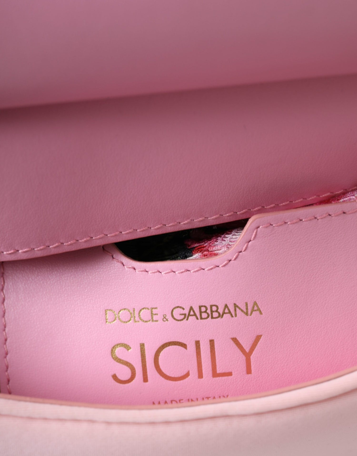 Dolce &amp; Gabbana Pink SICILY Neoprene Top Handle Shoulder Satchel Bag