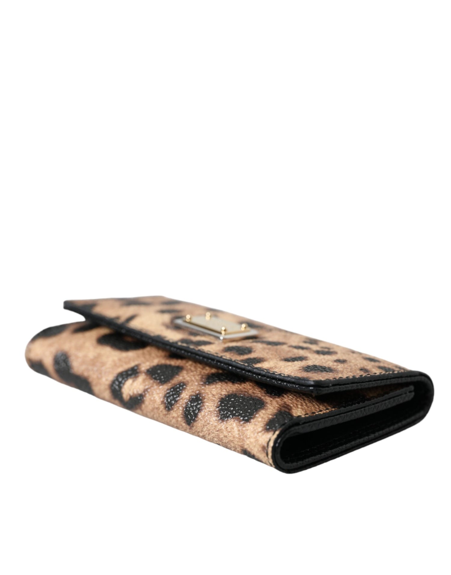 Dolce &amp; Gabbana Brown Leopard PVC Pouch Key Holder Case Keyring