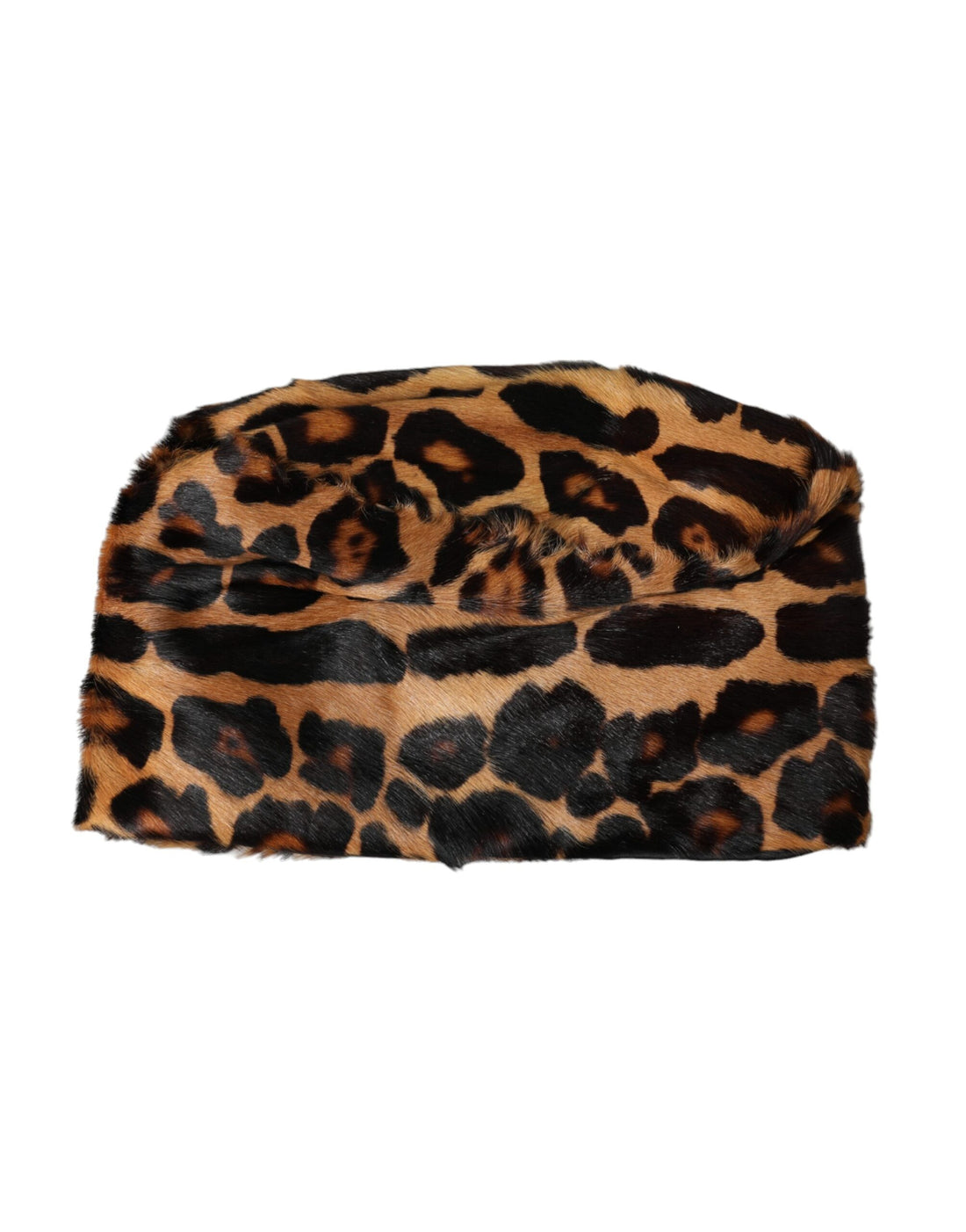 Dolce &amp; Gabbana Brown Leopard Fur Women Bucket Hat