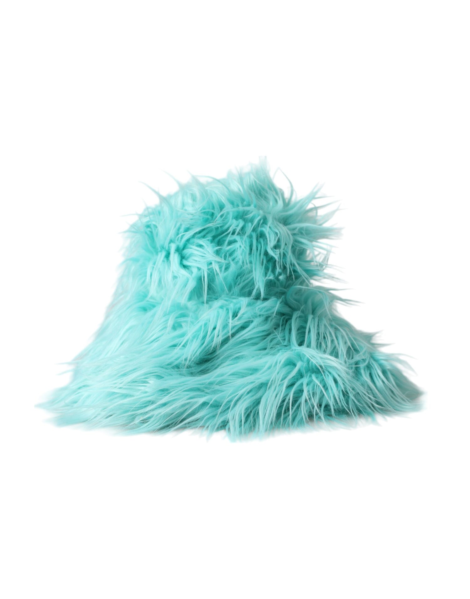 Dolce &amp; Gabbana Mint Green Acrylic Fur Womens Bucket Hat