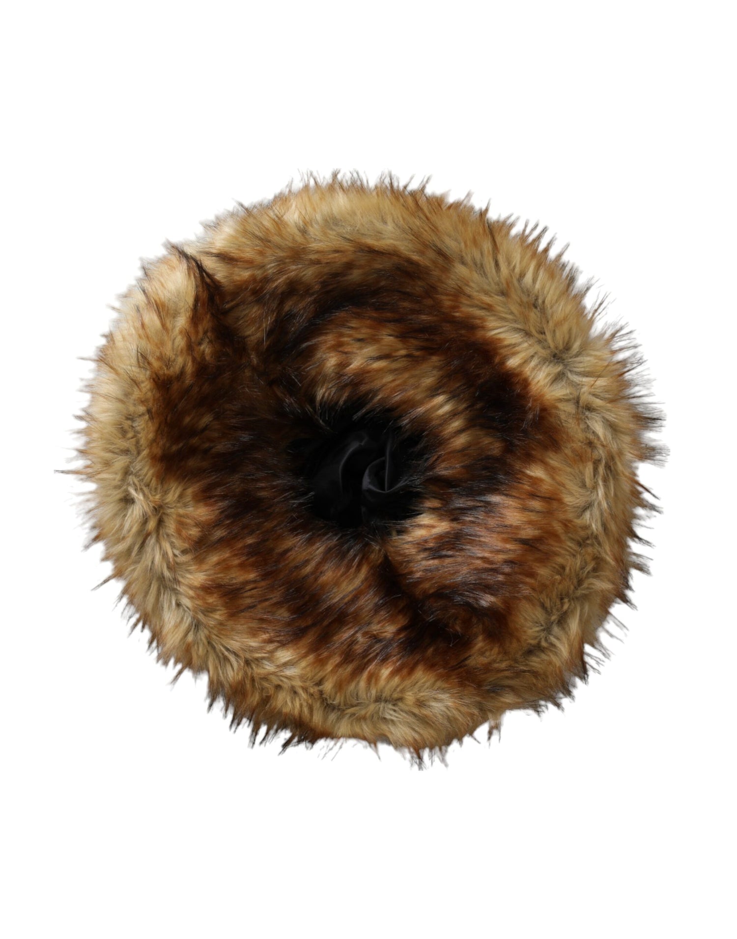 Dolce &amp; Gabbana Brown Modacrylic Faux Fur Bucket Hat