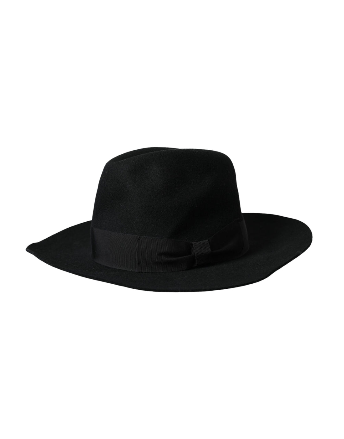 Dolce &amp; Gabbana Black Rabbit Fedora Trilby Women Hat