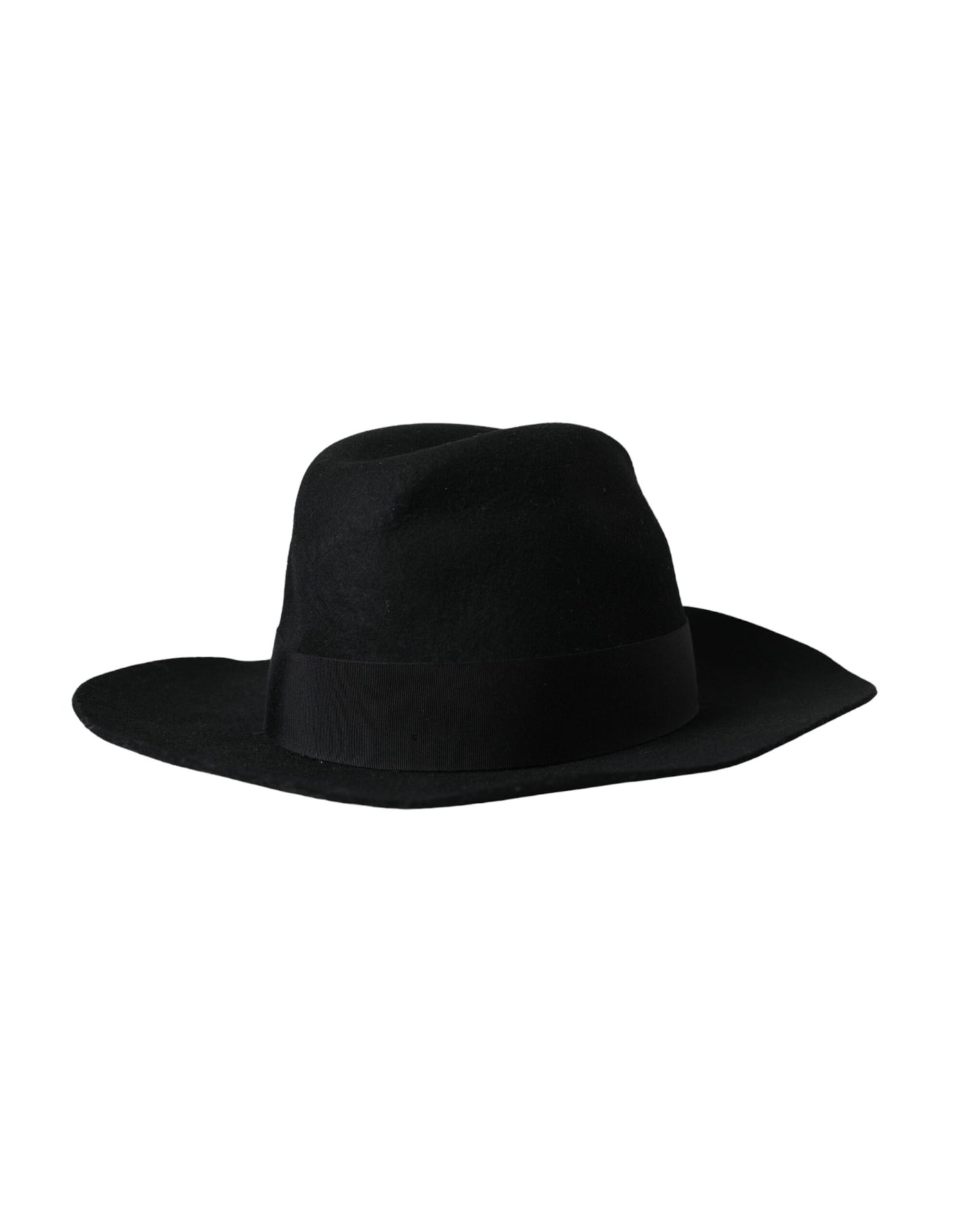 Dolce &amp; Gabbana Black Rabbit Fedora Trilby Women Hat