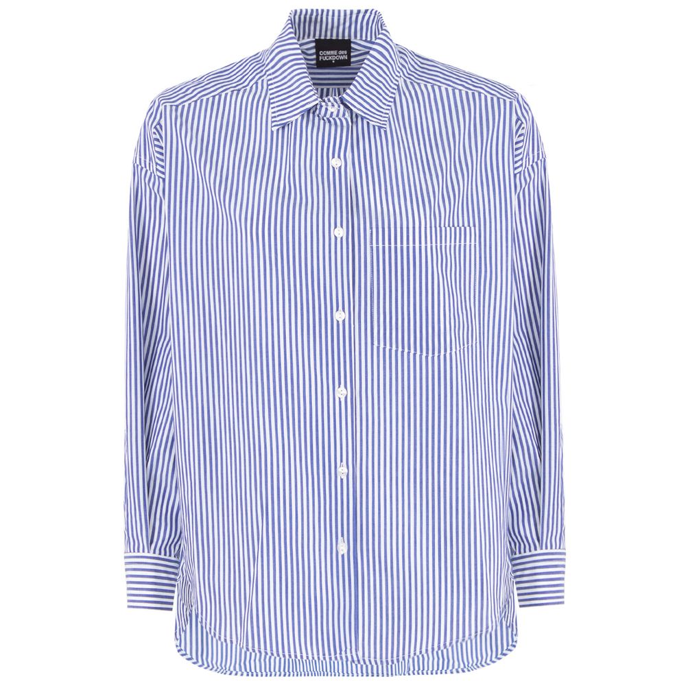 Comme Des Fuckdown Blue Cotton Shirt