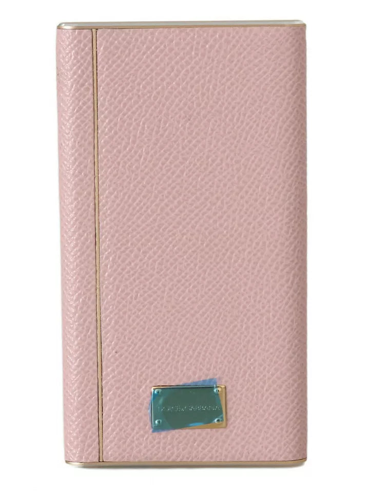 Dolce &amp; Gabbana Chic Pink Leather Power Bank