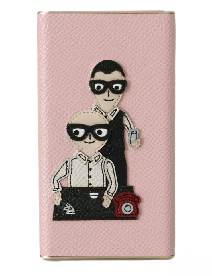 Dolce &amp; Gabbana Chic Pink Leather Power Bank