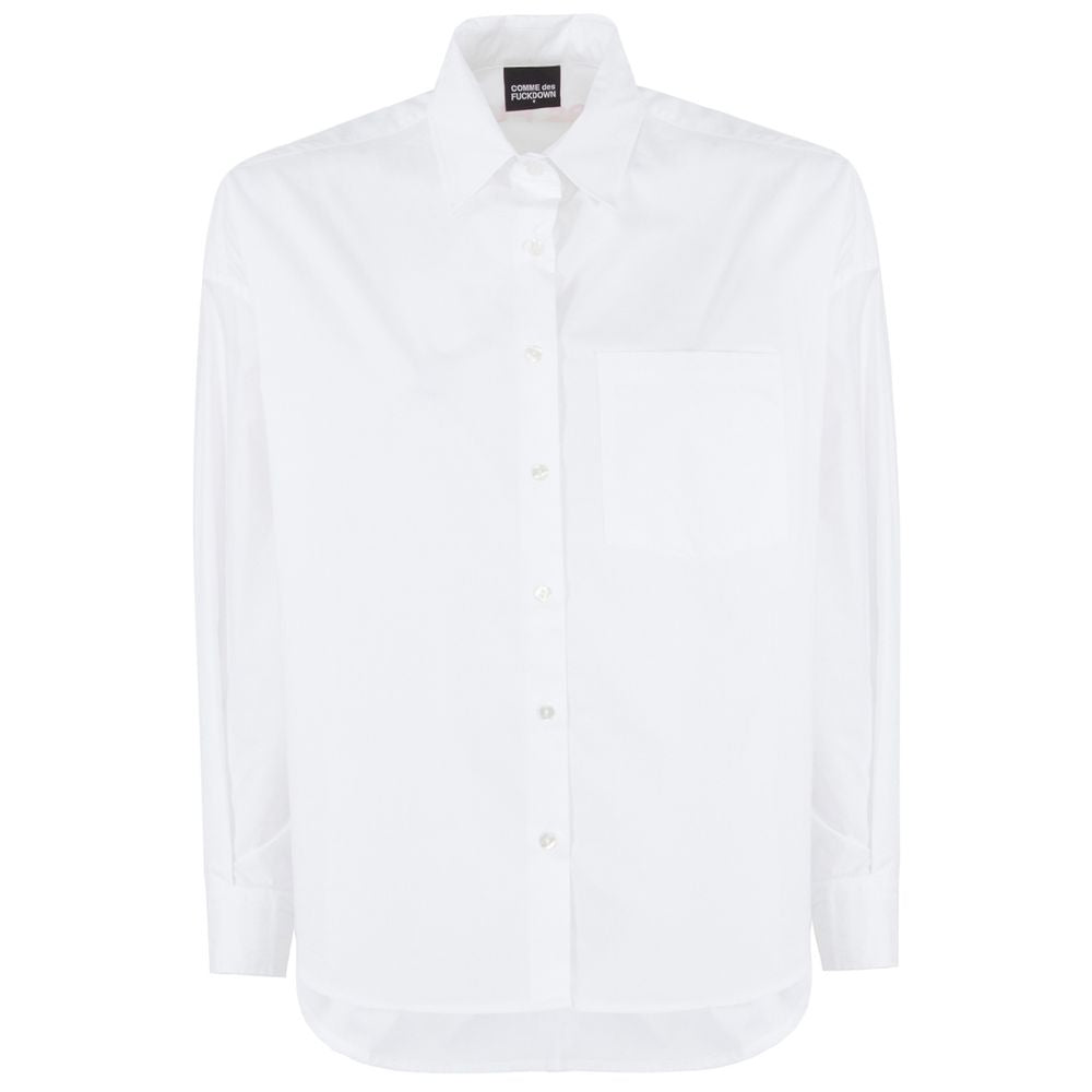 Comme Des Fuckdown White Cotton Shirt