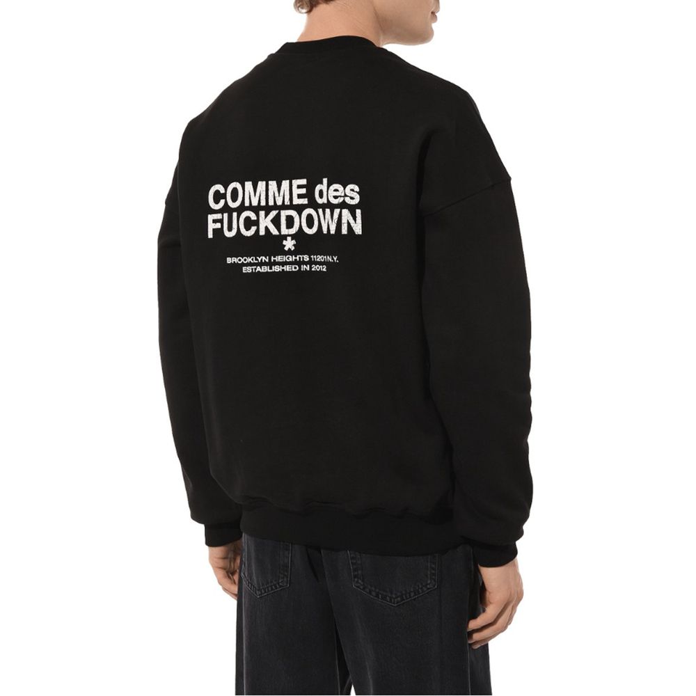 Comme Des Fuckdown Black Cotton Sweater