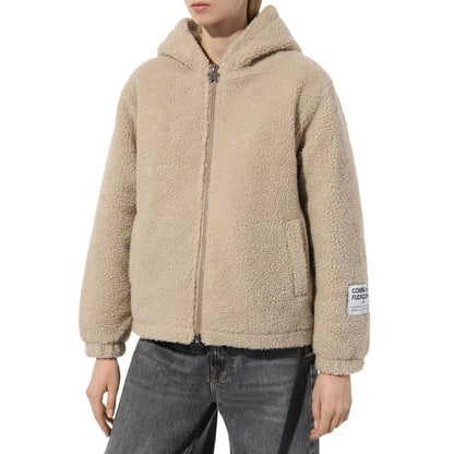 Comme Des Fuckdown Beige Polyester Jackets &amp; Coat