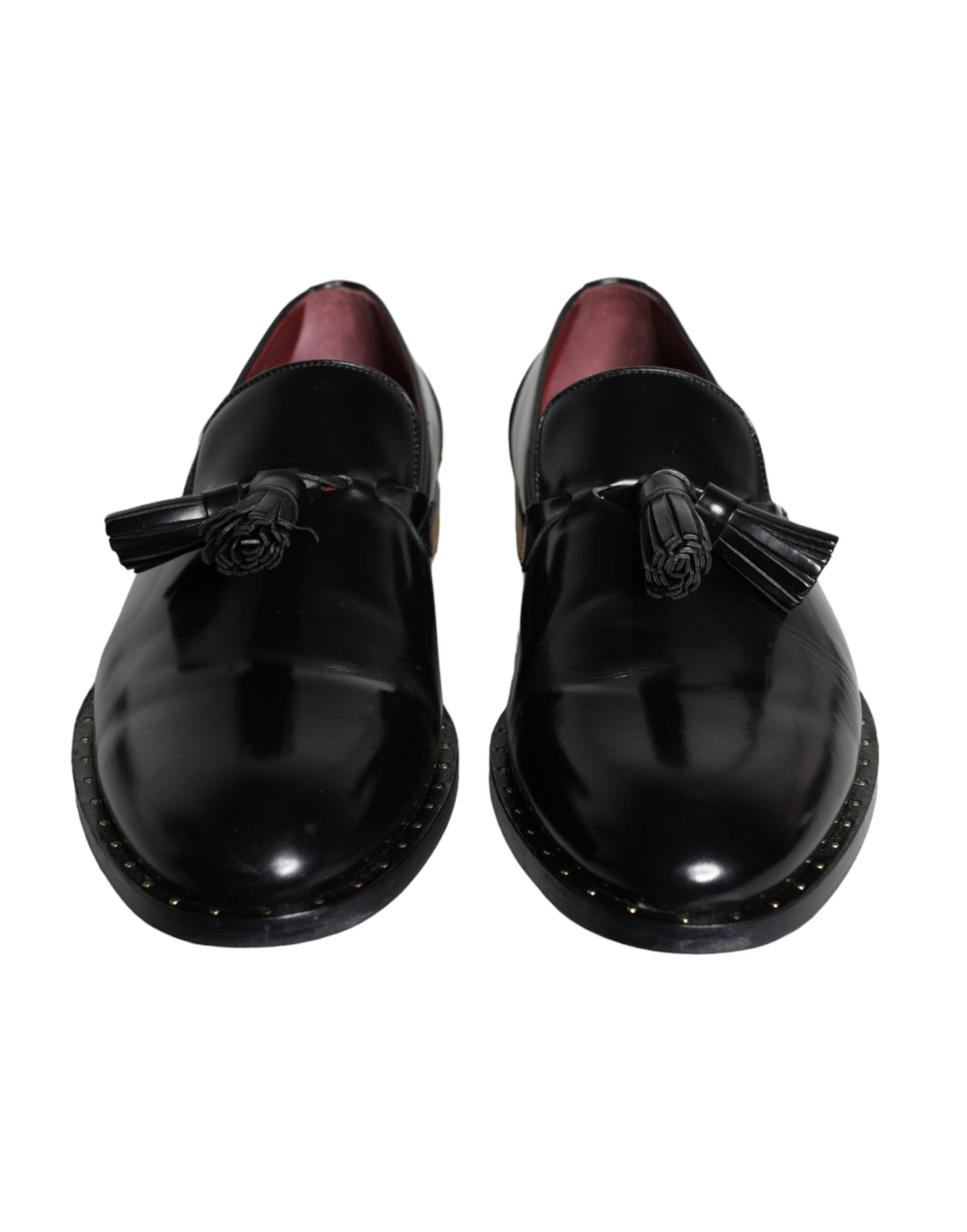 Dolce &amp; Gabbana Black Calf Leather Loafer Mens Dress Shoes