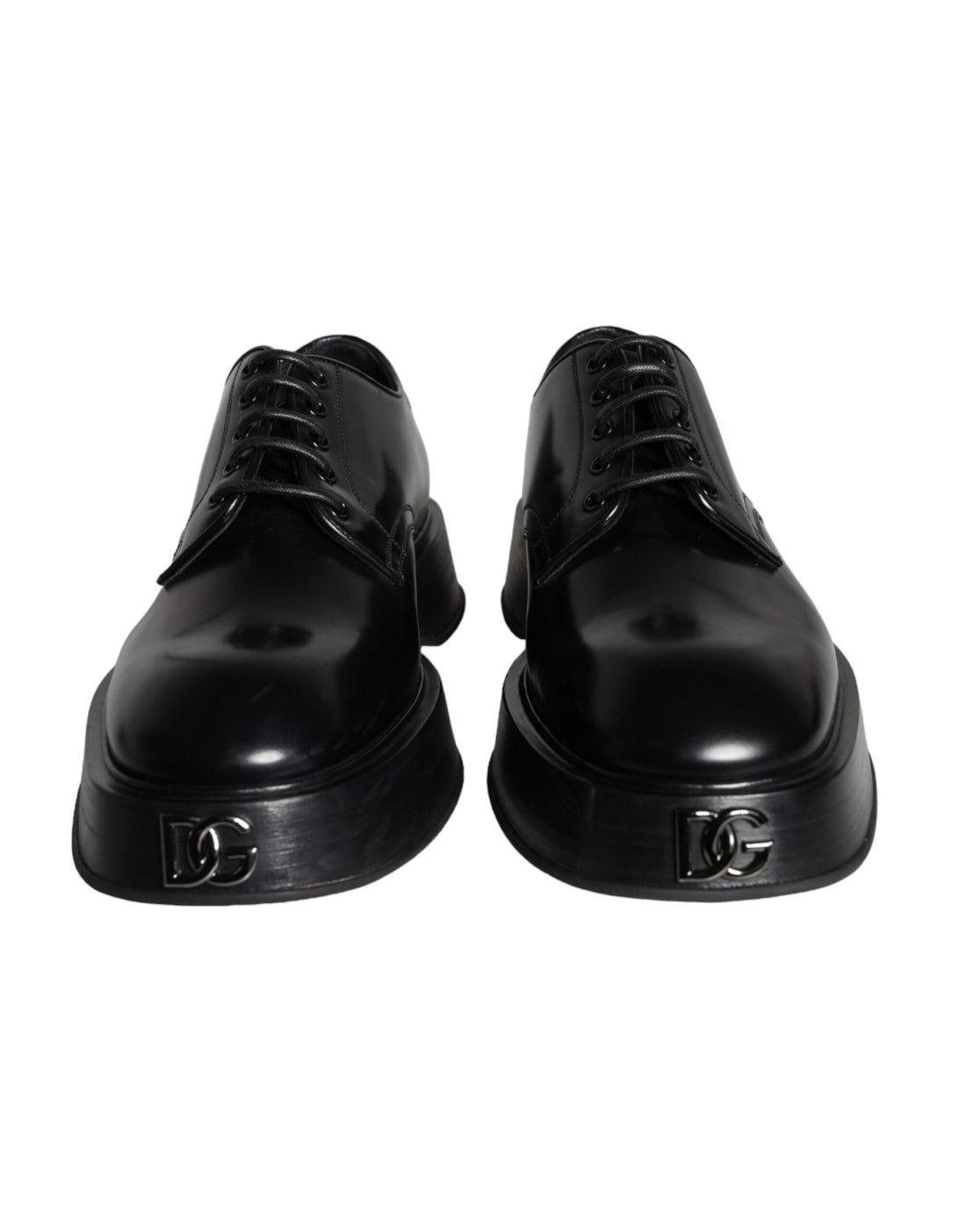 Dolce &amp; Gabbana Black Calf Leather Derby Formal Dress Shoes