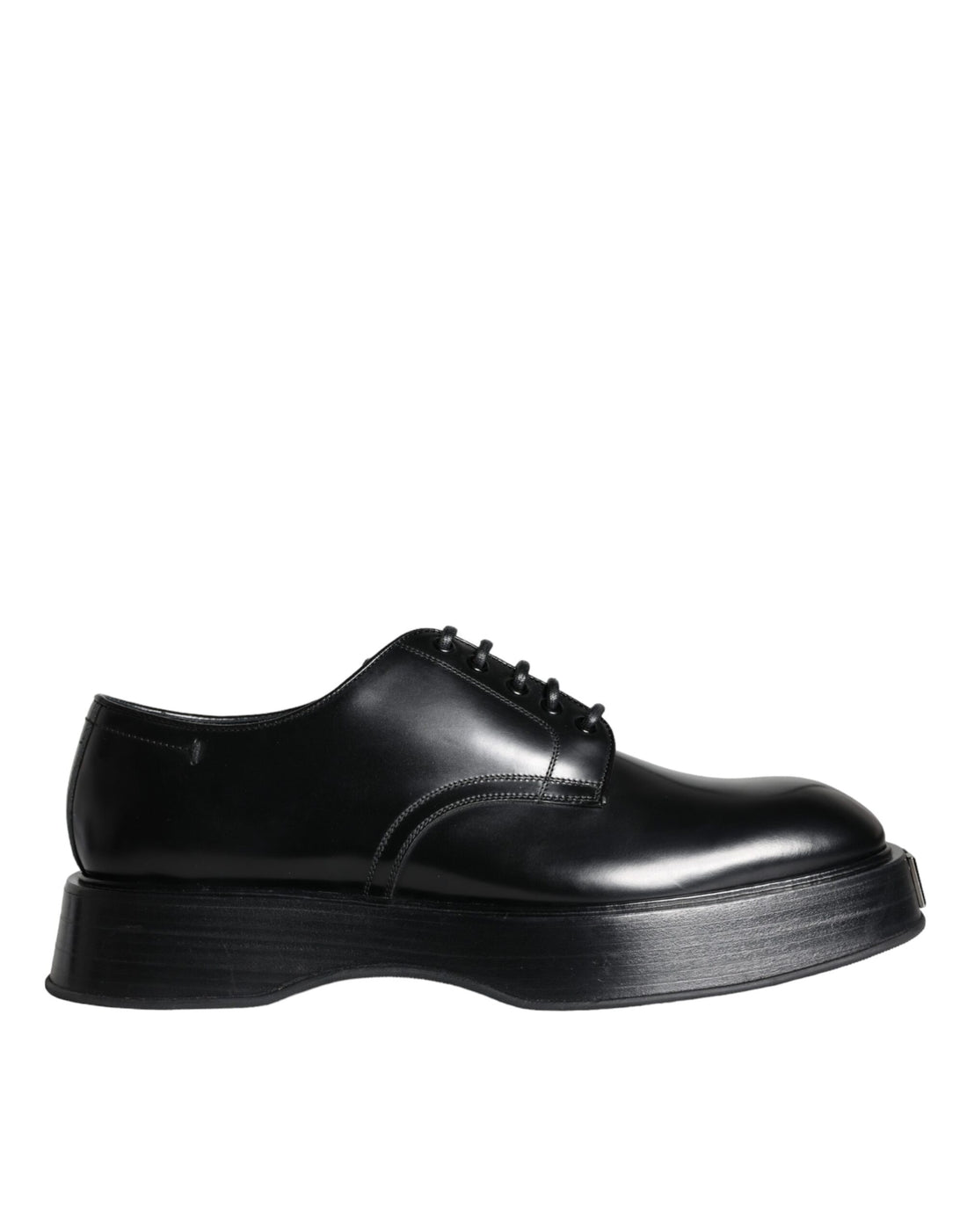 Dolce &amp; Gabbana Black Calf Leather Derby Formal Dress Shoes