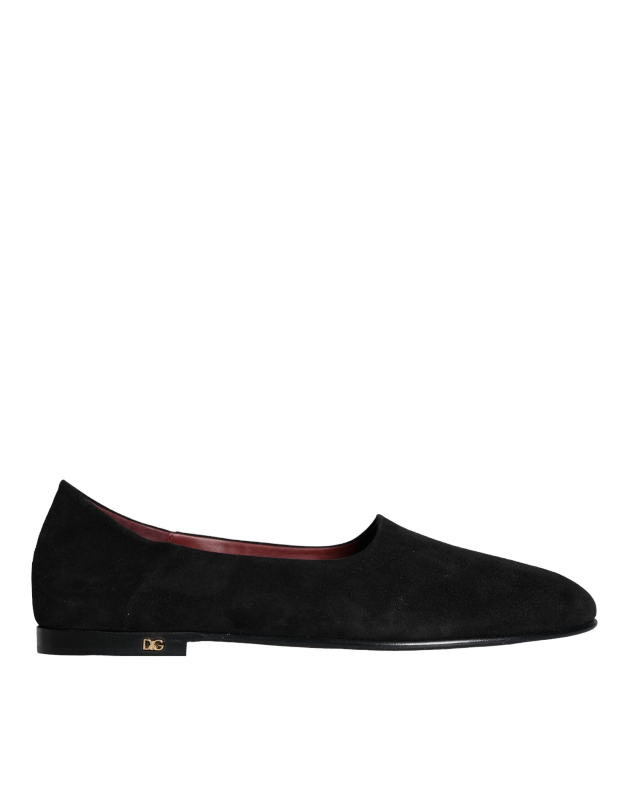 Dolce &amp; Gabbana Black Suede Loafers Formal Slip On Shoes