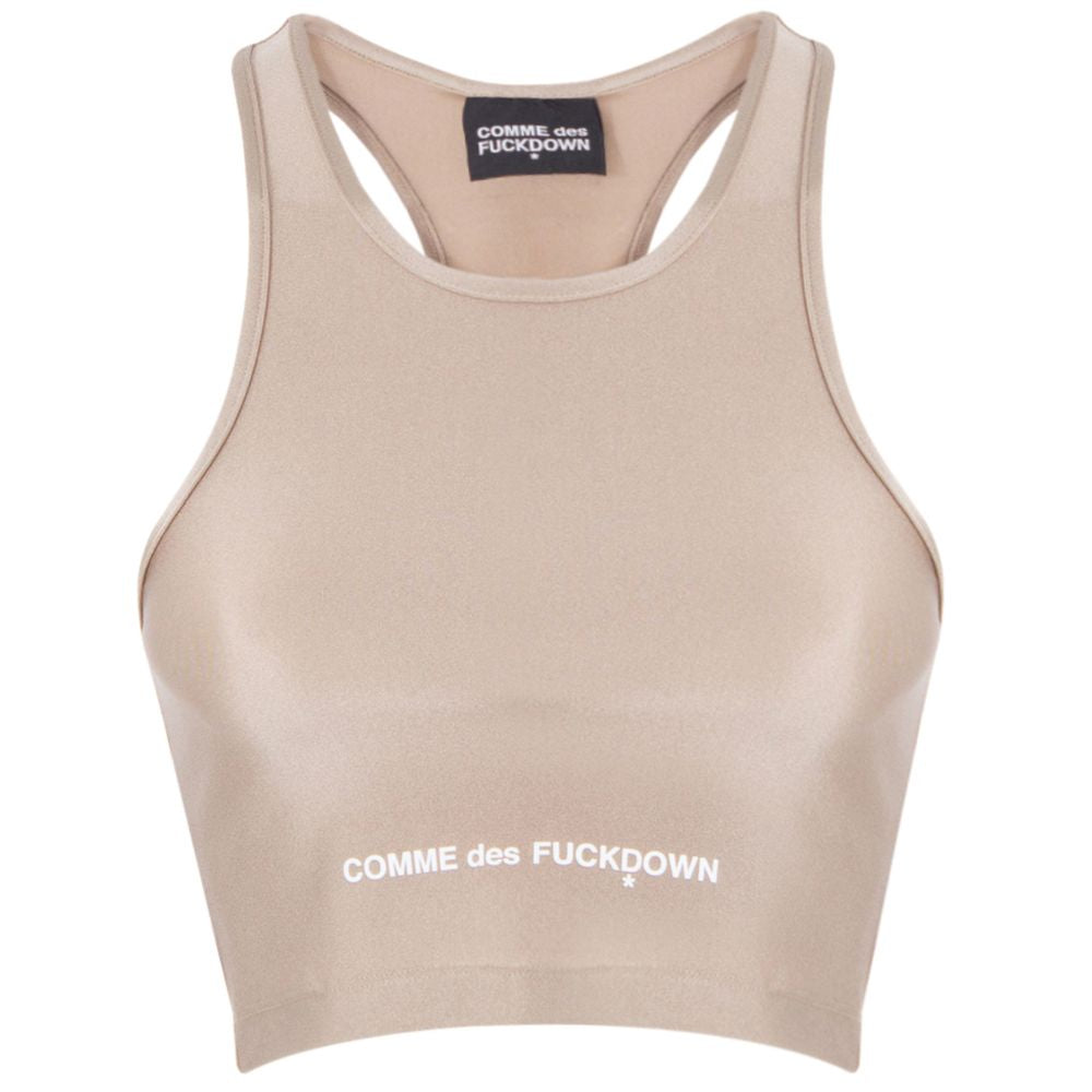 Comme Des Fuckdown Beige Polyamide Tops &amp; T-Shirt