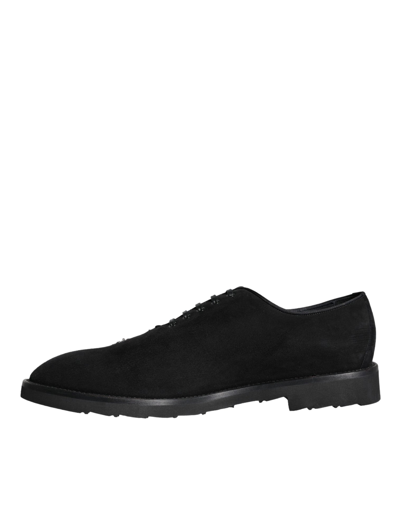 Dolce &amp; Gabbana Black Suede Sicilia Lace Up Formal Shoes