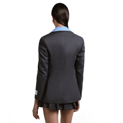 Hinnominate Gray Polyester Suits &amp; Blazer