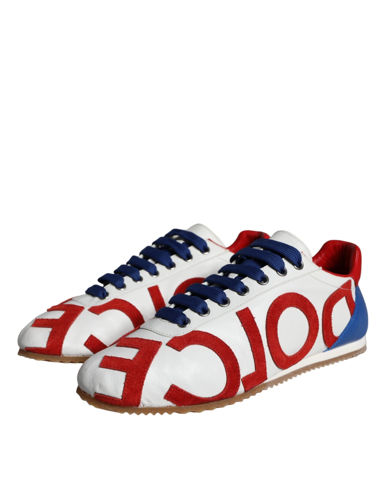 Dolce &amp; Gabbana Multicolor Leather Logo Casual Sneakers Shoes