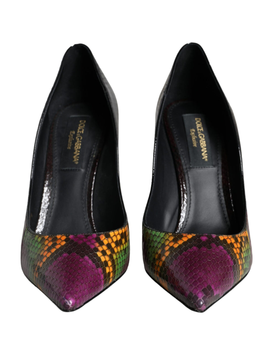 Dolce &amp; Gabbana Multicolor Exotic Leather Heels Pumps Shoes