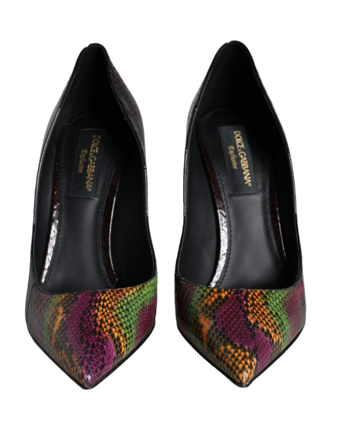 Dolce &amp; Gabbana Multicolor Exotic Leather Heels Pumps Shoes