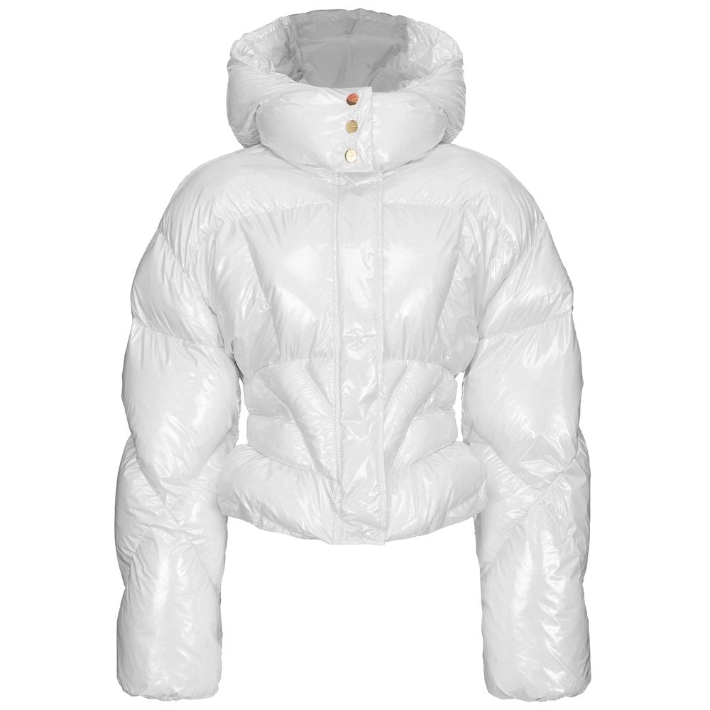 PINKO White Nylon Jackets &amp; Coat