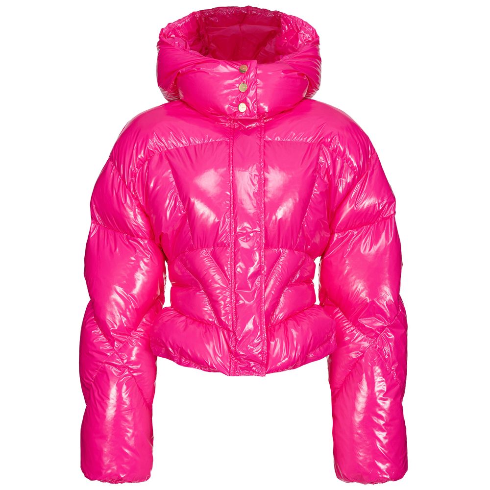 PINKO Fuchsia Nylon Jackets &amp; Coat