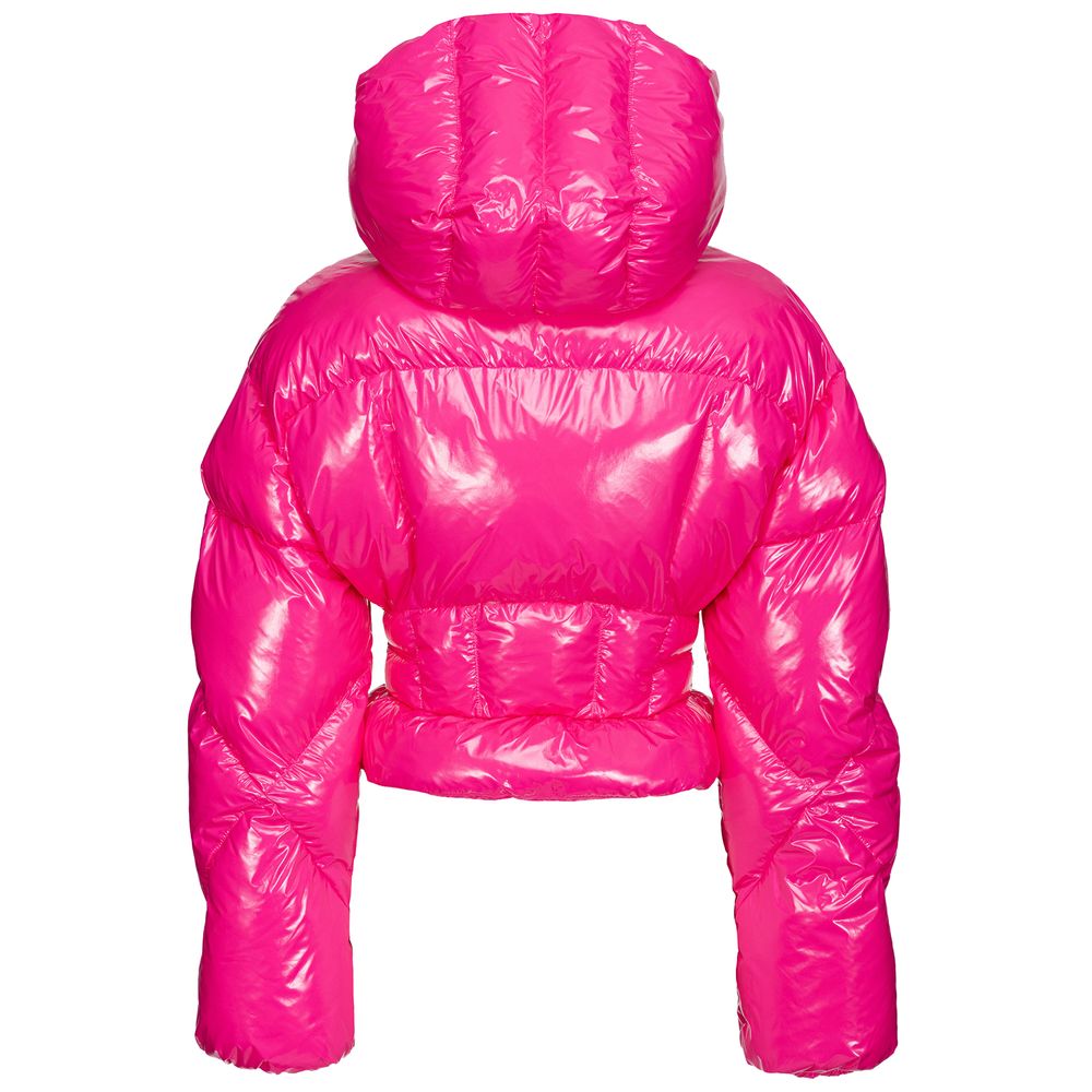 PINKO Fuchsia Nylon Jackets &amp; Coat