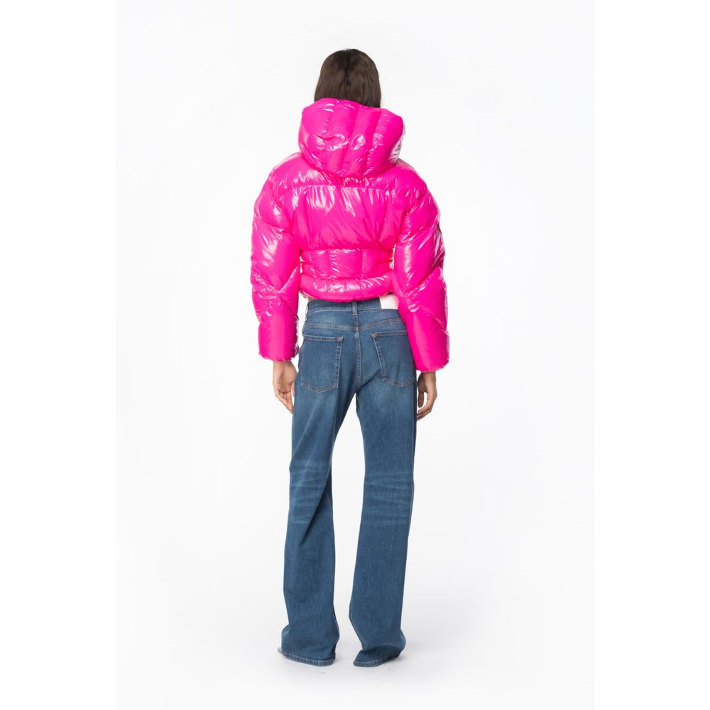 PINKO Fuchsia Nylon Jackets &amp; Coat