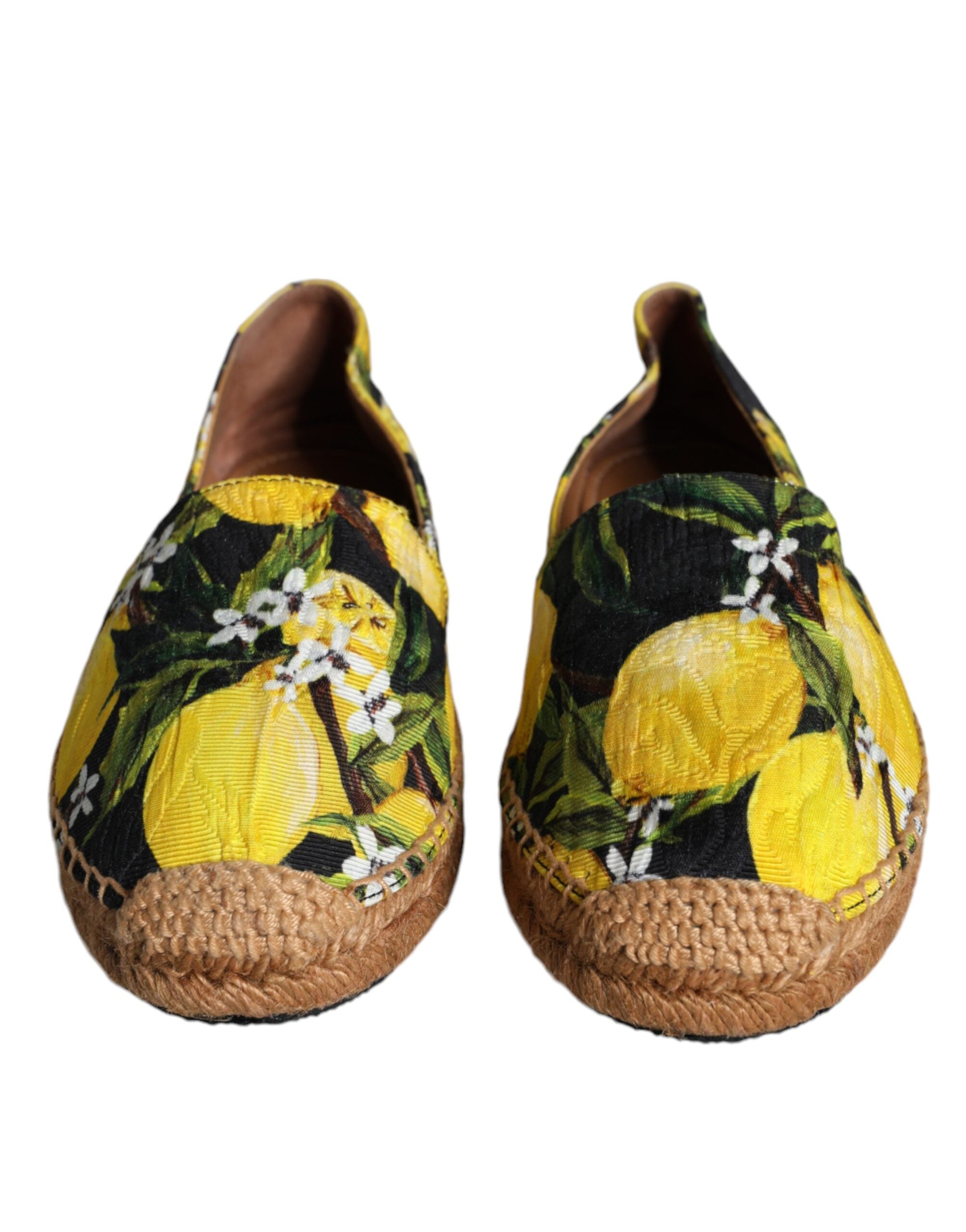 Dolce &amp; Gabbana Multicolor Lemon Slip On Espadrilles Shoes