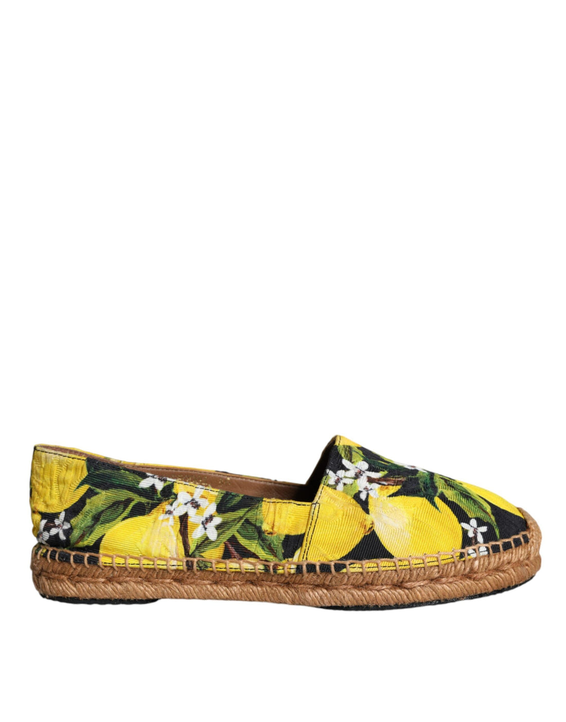 Dolce &amp; Gabbana Multicolor Lemon Slip On Espadrilles Shoes