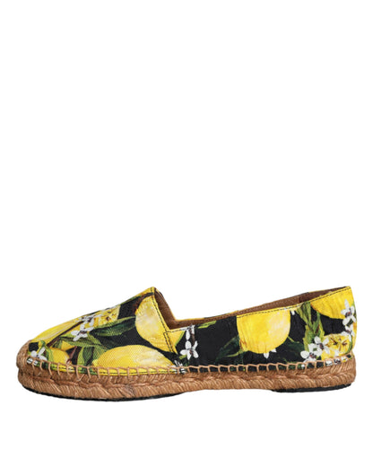 Dolce &amp; Gabbana Multicolor Lemon Slip On Espadrilles Shoes