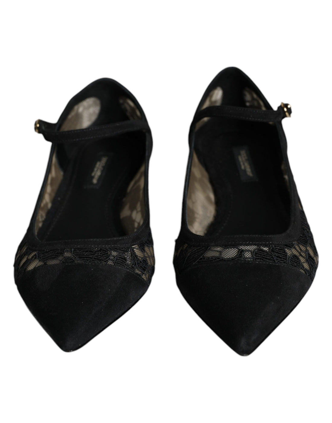 Dolce &amp; Gabbana Black Taormina Lace Bellucci Flats Shoes