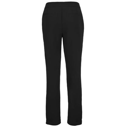 Yes Zee Black Polyester Jeans &amp; Pant