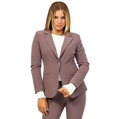 Yes Zee Gray Polyester Suits &amp; Blazer