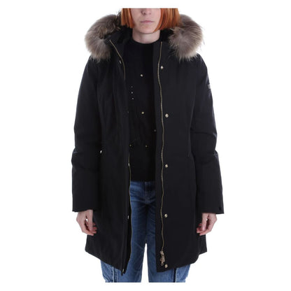 Yes Zee Black Nylon Women Parka