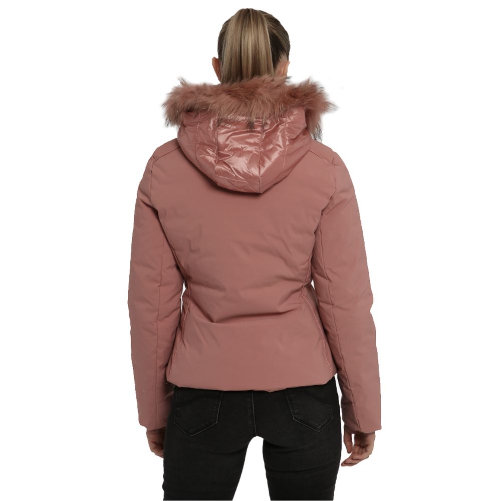 Yes Zee Pink Nylon Jackets &amp; Coat