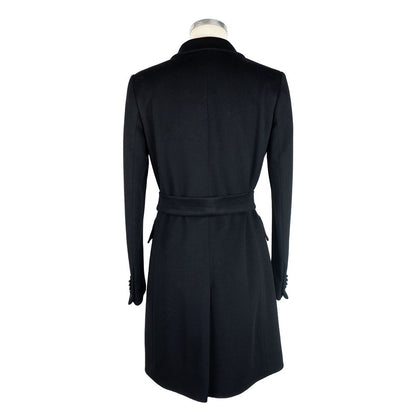 Made in Italy Black Cashmere Jackets &amp; Coat