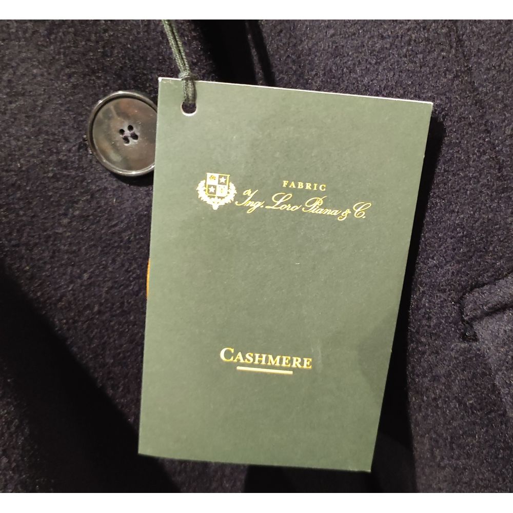 Made in Italy Black Cashmere Jackets &amp; Coat