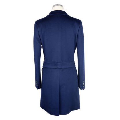 Made in Italy Blue Cashmere Jackets &amp; Coat