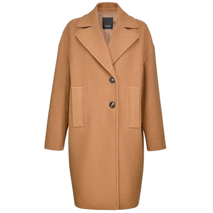 PINKO Brown Wool Jackets &amp; Coat