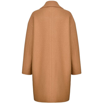 PINKO Brown Wool Jackets &amp; Coat