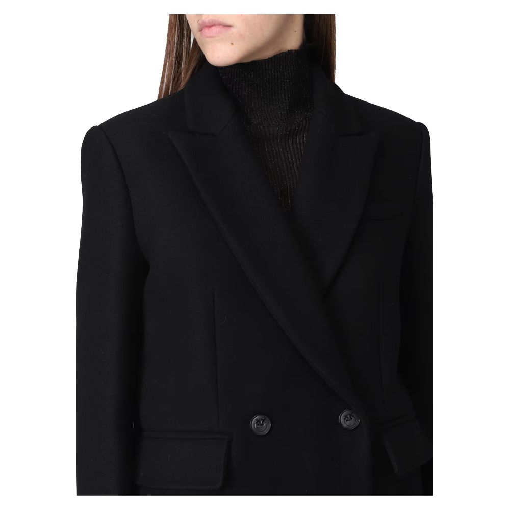 PINKO Black Wool Jackets &amp; Coat