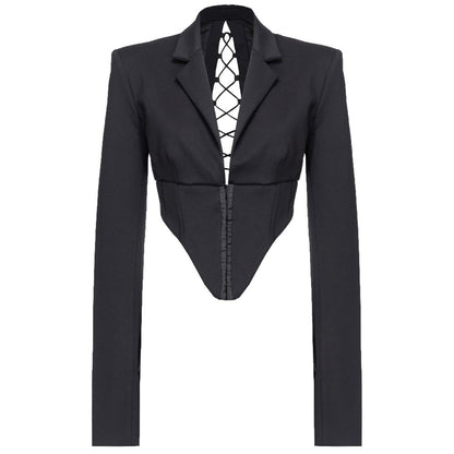 PINKO Black Viscose Suits &amp; Blazer