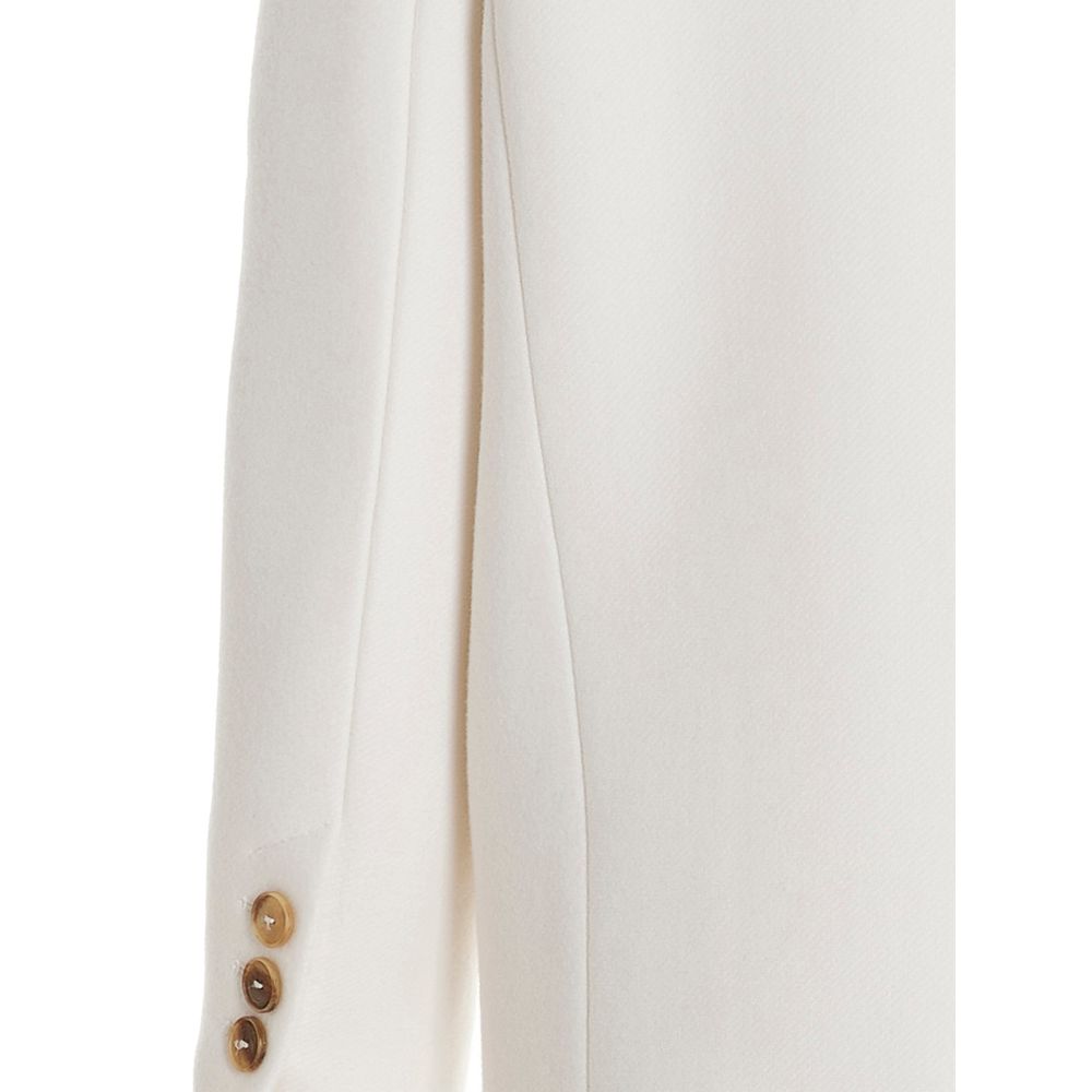 PINKO White Wool Jackets &amp; Coat