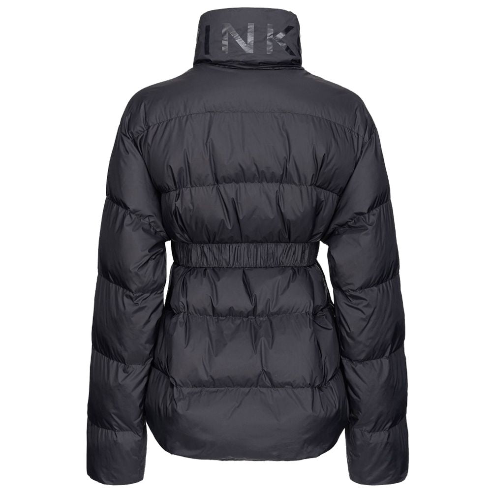 PINKO Black Nylon Jackets &amp; Coat