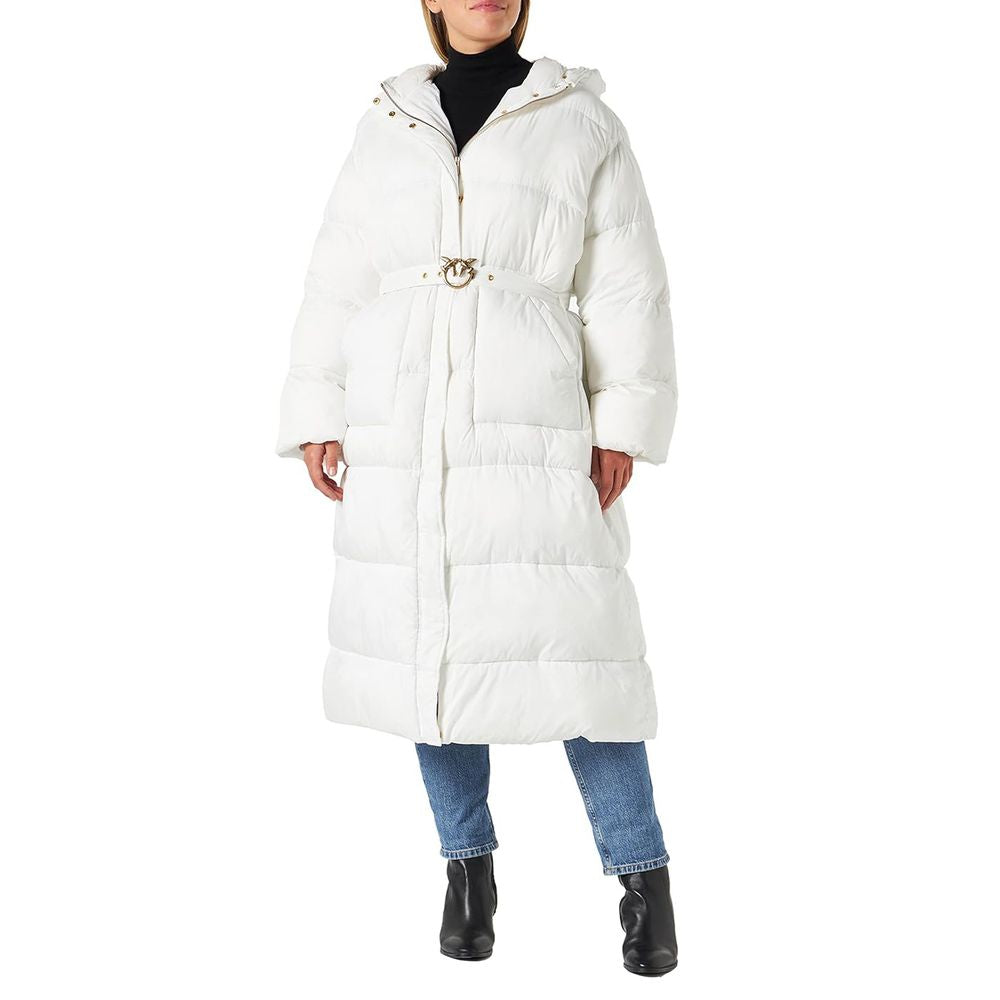 PINKO White Nylon Jackets &amp; Coat